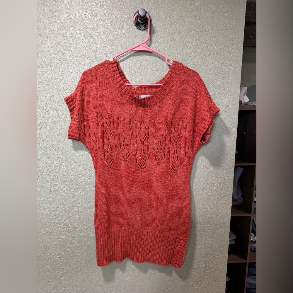 Maurices Vibrant Red Orange Knit Sweater